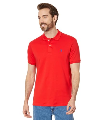 U.S. Polo Assn. Herren Solid Interlock Shirt, Havana Rot, 2X von U.S. Polo Assn.