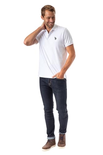 U.S. Polo Assn. Herren Solid Interlock Shirt, Weiß/Schwarz, XX-Large von U.S. Polo Assn.