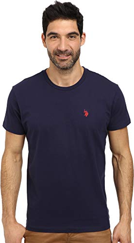 U.S. Polo Assn. Herren-T-Shirt mit Rundhalsausschnitt, kleines Pony-Motiv, Klassisches Marineblau, L von U.S. Polo Assn.