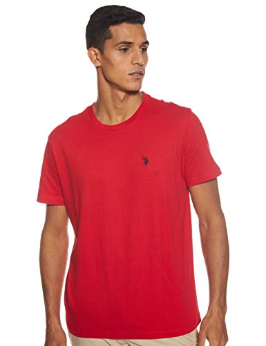 U.S. Polo Assn. Herren-T-Shirt mit Rundhalsausschnitt, kleines Pony-Motiv, Motor-Rot, XL von U.S. Polo Assn.