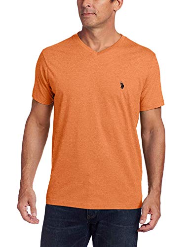 U.S. Polo Assn. Herren-T-Shirt mit V-Ausschnitt, Sunrise Heather, Klein von U.S. Polo Assn.