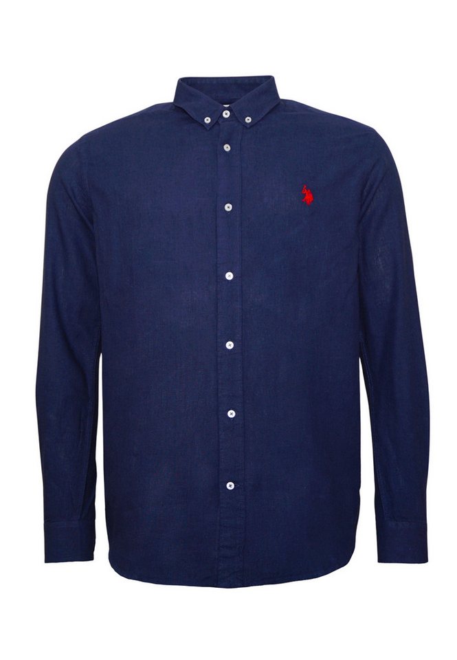 U.S. Polo Assn. Langarmhemd Hemd Leinenhemd Button Down Linenshirt (1-tlg) von U.S. Polo Assn.