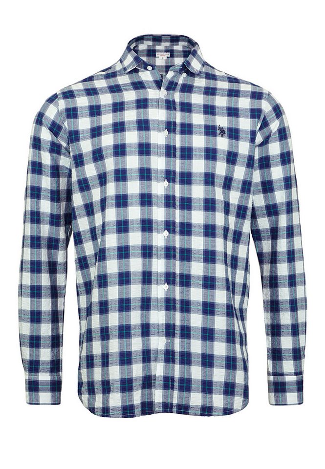 U.S. Polo Assn. Langarmhemd Shirt Freizeithemd Seersucker Button-Down (1-tlg) von U.S. Polo Assn.