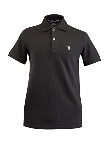 U.S. Polo Assn. Men's Solid Polo With Small Pony, Black/Light Grey, Large von U.S. Polo Assn.