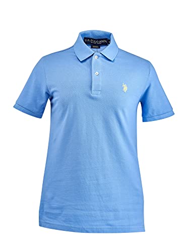 U.S. Polo Assn. Men's Solid Polo with Small Pony, Surf Blue/Yellow, X-Large von U.S. Polo Assn.