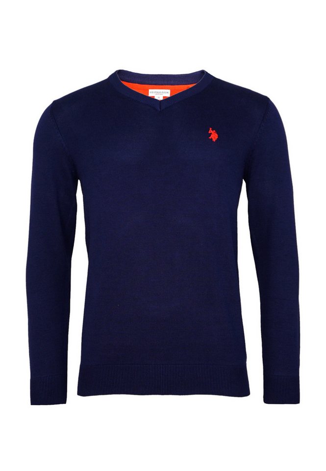 U.S. Polo Assn. Strickpullover Pullover V-Neck Feinstrick (1-tlg) von U.S. Polo Assn.