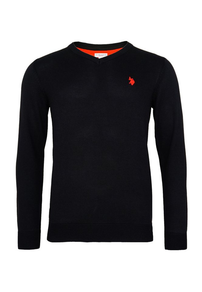 U.S. Polo Assn. Strickpullover Pullover V-Neck Feinstrick (1-tlg) von U.S. Polo Assn.