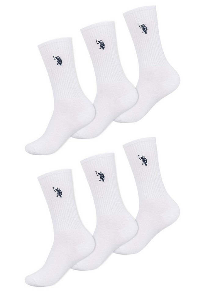 U.S. Polo Assn. Tennissocken Tennissocken USRydr – Herren 6er Pack mit Logo-Stickerei Weicher Materialmix, gerippte Struktur und hoher Tragekomfort von U.S. Polo Assn.