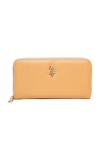 U.S. POLO ASSN. Portafoglio donna Jones Large Zip Around Rosso Biscotto beige nero bianco Blu skyway cielo Blu navy (biscotto) von U.S. POLO ASSN.