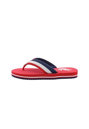 U.S. Polo Assn. - Flip-Flops HANK002M/5M2 aus Stricken, kirschrot-blau-weiß (45) von U.S.POLO ASSN.