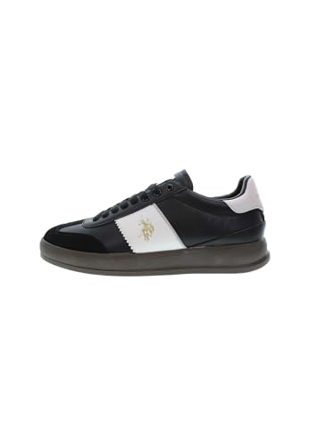 U.S. Polo Assn. - Turnschuhe CAMPY001MDYS2 aus synthetisch, schwarz-weiß-Gold (43) von U.S.POLO ASSN.