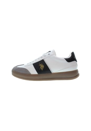 U.S. Polo Assn. - Turnschuhe CAMPY001MDYS2 aus synthetisch, weiß-schwarz-grau-Gold (42) von U.S.POLO ASSN.