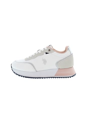 U.S. Polo Assn. - Turnschuhe SACHA007W/5NS1 aus synthetisch, weiß-beige-pfirsich-Rose klar (38) von U.S.POLO ASSN.