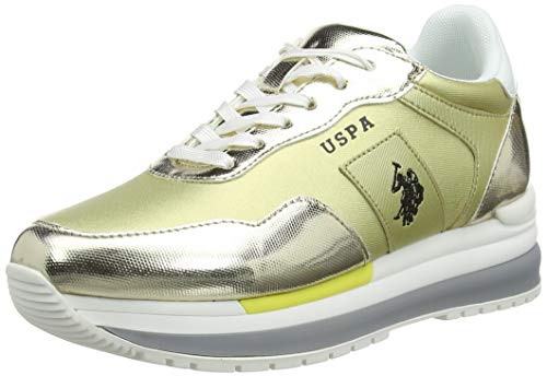 US Polo Association Damen Amy Met Gymnastikschuhe, Gold (Ligo 053), 39 EU von US Polo Association