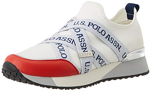 US Polo Association Damen Brianna Gymnastikschuhe, Mehrfarbig (WHI/Red 054), 37 EU von US Polo Association