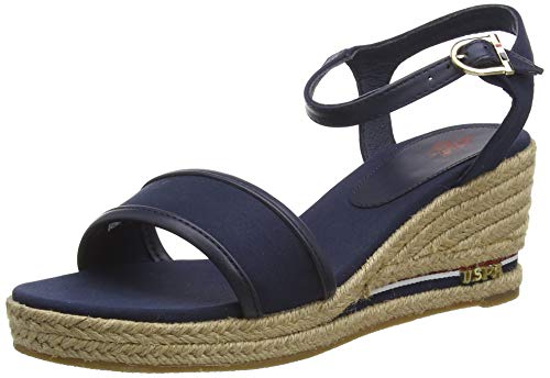 US Polo Association Damen Lillian Rope Slingback Sandalen, Blau (Dk Bl 002), 40 EU von U.S. POLO ASSN.