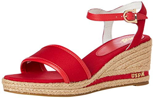 US Polo Association Damen Lillian Rope Slingback Sandalen, Rot (Red 019), 40 EU von US Polo Association