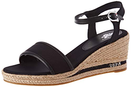 US Polo Association Damen Lillian Rope Slingback Sandalen, Schwarz (Blk 004) von US Polo Association