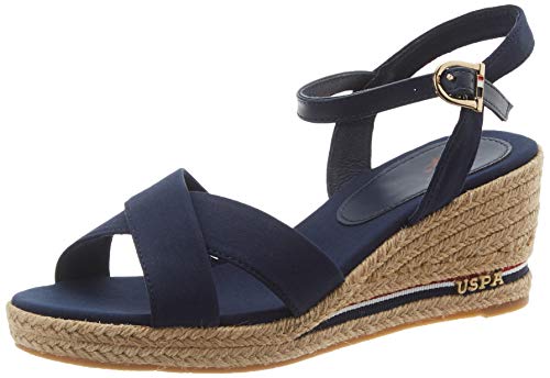 US Polo Association Damen Madelyn Rope Slingback Sandalen, Blau (Dk Bl 002), 41 EU von US Polo Association