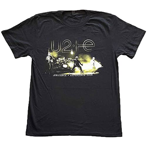 U2 Herren Stage Photo T-Shirt Schwarz, Schwarz, XL von U2