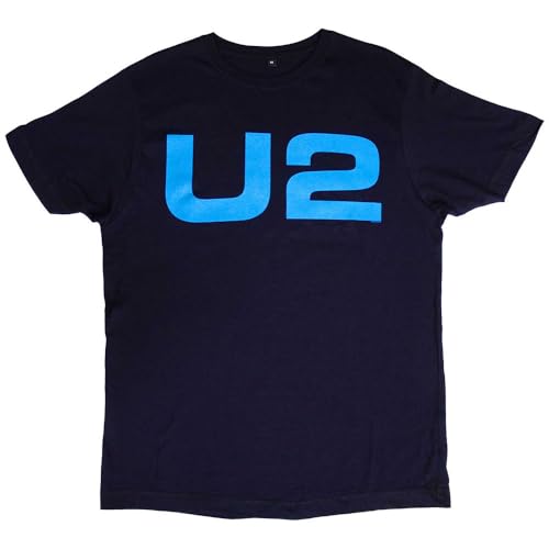 U2 T-Shirt mit Logo E+I Tourdaten – Erwachsene, marineblau, XXL von U2