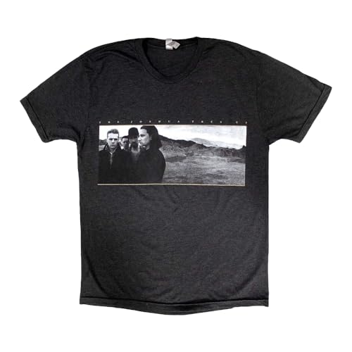 U2 Unisex Erwachsene Joshua Tree Dates 2017 T-Shirt, grau, M von U2