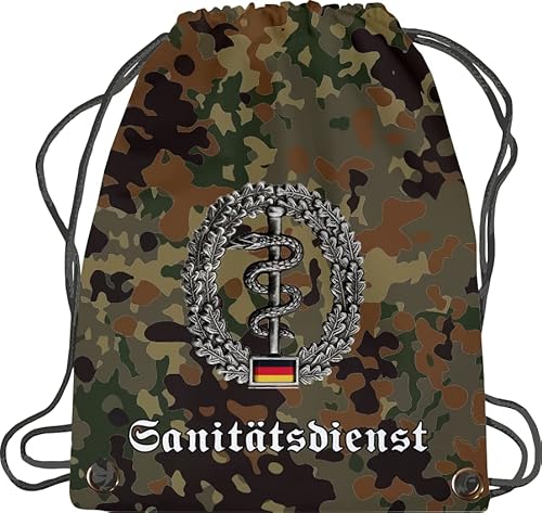 U24® Turnbeutel Sportbeutel Flecktarn Bundeswehr Sanitätsdienst von U24