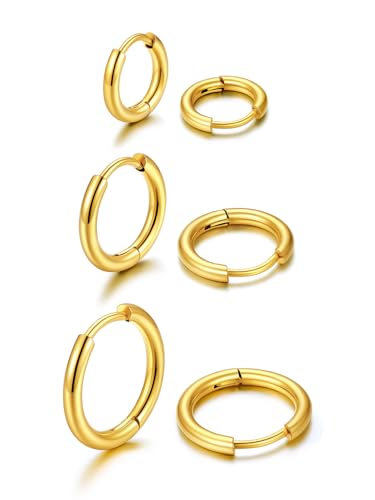 U7 Huggie Hoop Ohrring Goldener Ohrring Hypoallergen Ohrringe Edelstahl Ohrringe Für Frauen Schmuckherstellung von U7