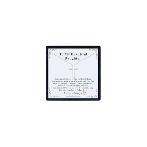 U7 Kreuzkette Silber Damen Geschenke für meine Tochter mit Glückwunschkarte inkl. Umschlag, 40cm O-Kette + 5cm Verlängerungskette,Geschenk für Geburtstag Christentum Religion Weihnachten U7 Kreuzkette Silber Damen Geschenke für meine Tochter mit Glückwunschkarte inkl. Umschlag, 40cm O-Kette + 5cm Verlängerungskette,Geschenk für Geburtstag Christentum Religion Weihnachten von U7