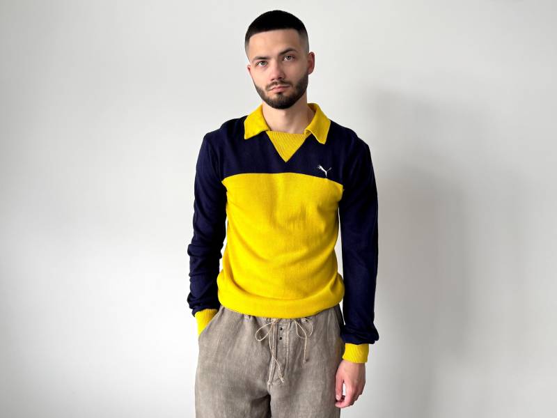 Vintage 80Er Jahre Puma Template Langarm Shirt Jersey Torwart Wolle - Retro von thepuregarb