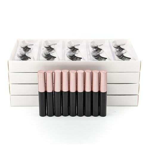 UAMOU 3/20/100PCS Magnetische Wimpern 3D Nerz Wimpern Magnetische Flüssigkeit Eyeliner Wasserdicht Langlebige Falsche Wimpern Kurze Faux Cils Cheerfully (Color : 100Lashes100Eyeliner) von UAMOU