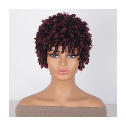 C,Kurze Perücken, 8 Zoll Lange, Tief Gelockte Perücken Mit Pony, Haarperücken Für Schwarze Frauen Für Den Täglichen Partygebrauch C,Kurze Perücken, 8 Zoll Lange, Tief Gelockte Perücken Mit Pony, Haarperücken Für Schwarze Frauen Für Den Täglichen Partygebrauch von UAOGPLK