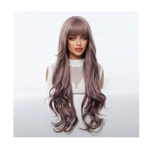 Lange, Gewellte Perücke in Lila Mit Ombre-Effekt Für Damen, 74,5 Cm Lange, Gewellte Perücke Mit Pony, Hitzebeständige, Geschichtete Kunsthaarperücken Für Den Täglichen Gebrauch Lange, Gewellte Perücke in Lila Mit Ombre-Effekt Für Damen, 74,5 Cm Lange, Gewellte Perücke Mit Pony, Hitzebeständige, Geschichtete Kunsthaarperücken Für Den Täglichen Gebrauch von UAOGPLK