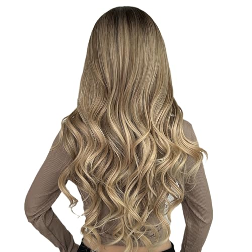 Lange, Gewellte Perücke in Ombré-Blond, 26 Zoll Lockige Perücken Für Frauen, Hitzebeständiges, Gewelltes Kunsthaar Für Den Täglichen Gebrauch Auf Partys Lange, Gewellte Perücke in Ombré-Blond, 26 Zoll Lockige Perücken Für Frauen, Hitzebeständiges, Gewelltes Kunsthaar Für Den Täglichen Gebrauch Auf Partys von UAOGPLK