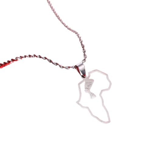 UBBVPKY Halskette Mit Afrika-Karte Für Männer Und Frauen – Mit Anhänger Mit Kartenumriss Modische Karten-Halskette Für Unisex Patriotische Kreativität Schmuck Geschenke Weiß D 60 Cm UBBVPKY Halskette Mit Afrika-Karte Für Männer Und Frauen – Mit Anhänger Mit Kartenumriss Modische Karten-Halskette Für Unisex Patriotische Kreativität Schmuck Geschenke Weiß D 60 Cm von UBBVPKY