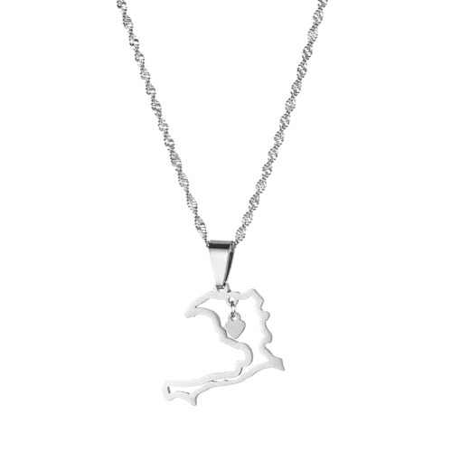 UBBVPKY Modische Halskette Mit Anhänger In Form Einer Irak-Karte – Ethnische Tropfende Öl-Landkarten Mit Nationalflagge Für Damen Und Herren Patriotischer Charm-Schmuck Geschenk Weiß 50 Cm von UBBVPKY