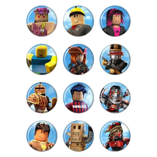 UBBY 12 Stück Roblox Abzeichen Broschen Cartoon Anime Abzeichen Pins Für DIY Kleidung Pullover Hemdjacke Kleidung Tasche 58mm (Weiße Wolken) von UBBY