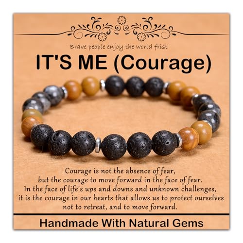UBJSFASASND 4 mm natürliches Heilstein-Armband, Yoga, Stretch, elastisches Armband, Stressabbau, Kristallschmuck für Männer und Frauen (4 mm, schwarzer Onyx), 6 mm, Stein von UBJSFASASND