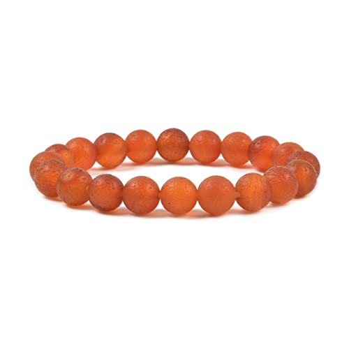 UBJSFASASND Precious Edelstein 10 mm runde Perlen Stretch-Armband 17,8 cm Unisex von UBJSFASASND