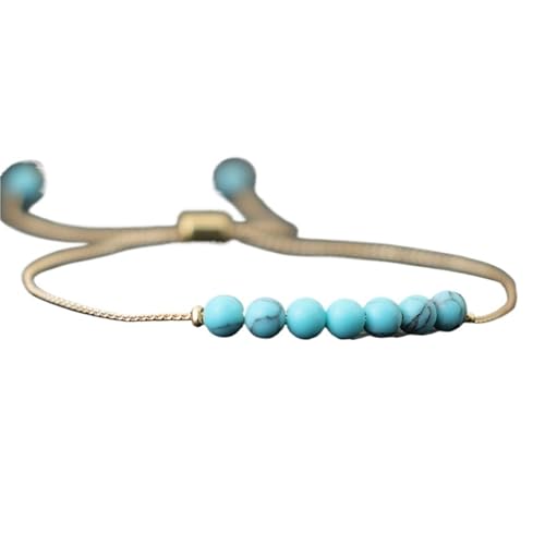 2 Stück Perlenarmband Unisex verstellbar Chakra Armband Obsidian Tigeraugen Stein Braslet Paar Kette Für Frauen(Blue) von UBOHUZ