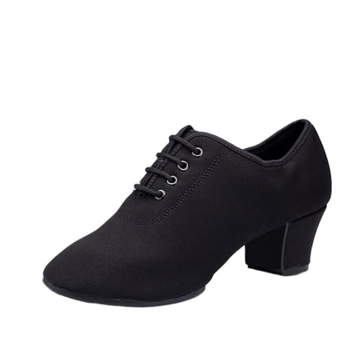 Frauen Tanz Schuhe Jazz Latin Ballroom Salsa Tanzen Schuh High Heels Damen Praxis Training Turnschuhe Weibliche Für Party(Black01,5.5) von UBOHUZ