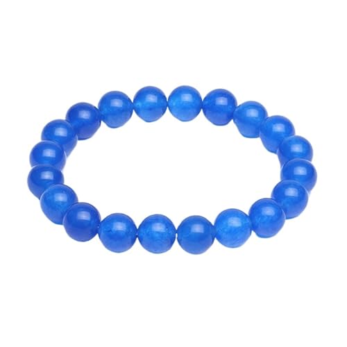UBOHUZ 2 Pcs Glatte Runde Perlen Blau Quarzit Perlen Stretch Armbänder for Frauen Stein Schmuck Pulseras 6/8/10/12mm Für Frauen(12mm) von UBOHUZ