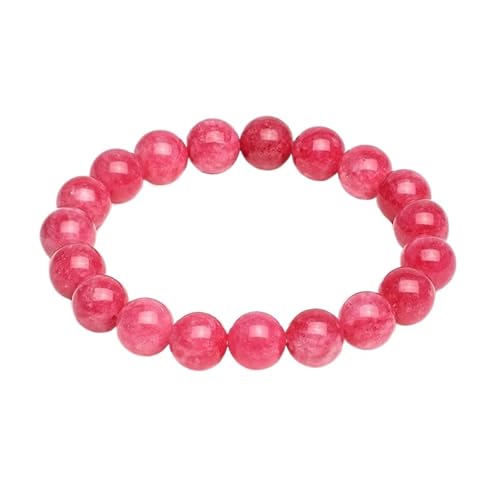 UBOHUZ 2 Pcs Stein Rot Rhodochros Chalcedon Armbänder 6/8/10/12mm Charm Armbänder Frauen Schmuck Für Frauen(10mm) von UBOHUZ