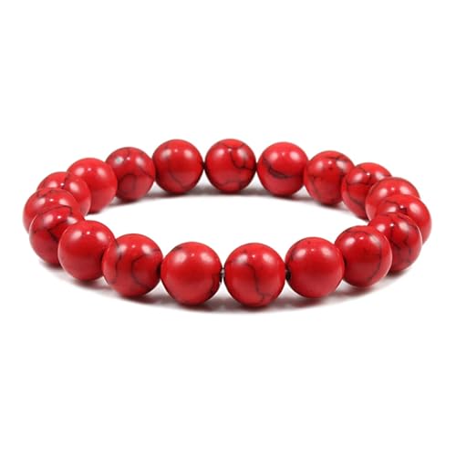 UBOHUZ 2 Stück 6/8/10MM Steinarmband Rotkieferstein Gebetsperlenarmband Rosenkranz Meditationsarmbänder Männer Frauen Yoga Schmuck Für Frauen(17cm) von UBOHUZ