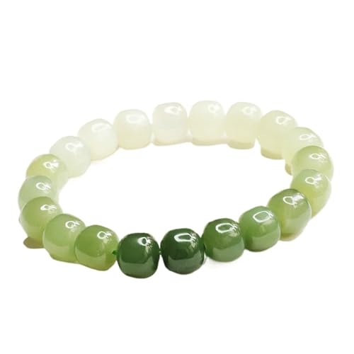 UBOHUZ 2 Stück Hetian Jade Armband Jaspis Farbverlauf Alte Art Perlen Vintage String Schlichtes zartes Männer und Frauen Für Frauen(10mm) von UBOHUZ