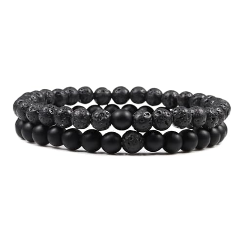 UBOHUZ 2 Stück Perlenarmbänder, elastisches Armband, Perlenstrang-Armbänder for Frauen, Yoga-Meditationsschmuck Für Frauen(17cm,Set 11) von UBOHUZ