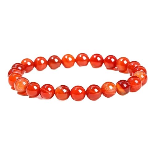 UBOHUZ 2 Stück Perlenarmbänder, elastisches Armband, Perlenstrang-Armbänder for Frauen, Yoga-Meditationsschmuck Für Frauen(Red,8mm) von UBOHUZ