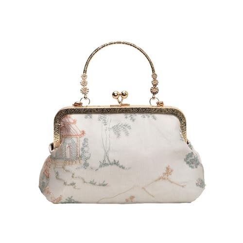 UBOHUZ Retro Stickerei Handtasche for Frauen große Kapazität Schultertasche Vintage Umhängetasche for Hochzeit Für Damen von UBOHUZ