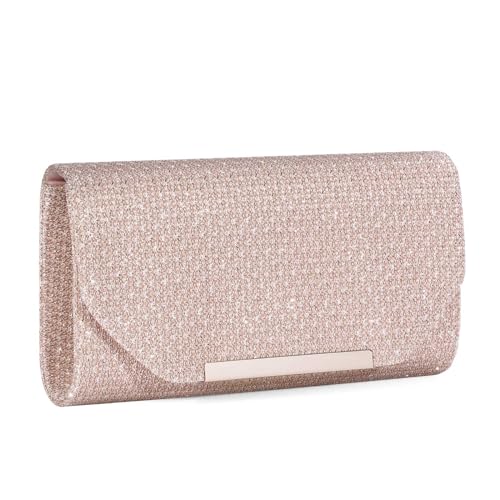 UBORSE Abendtasche Damen Clutch Handtasche mit Kette Brauttasche Geldbörse Envelope Tasche Unterarmtasche für Hochzeit Cocktailparty Tanzparty Geburtstag Bankett Prom von UBORSE