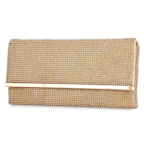 UBORSE Clutch Damen Handtasche Strass Abendtasche mit Kette Modisch Umhängetasche Schultertasche für Hochzeit Disco Cocktailparty Abendparty Tanzparty Geburtstag von UBORSE